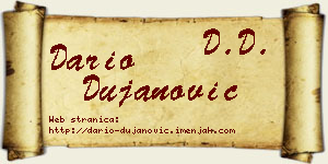 Dario Dujanović vizit kartica